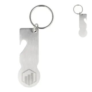 Stainless Steel Trolley token key ring - LT93102 (gadzety reklamowe)